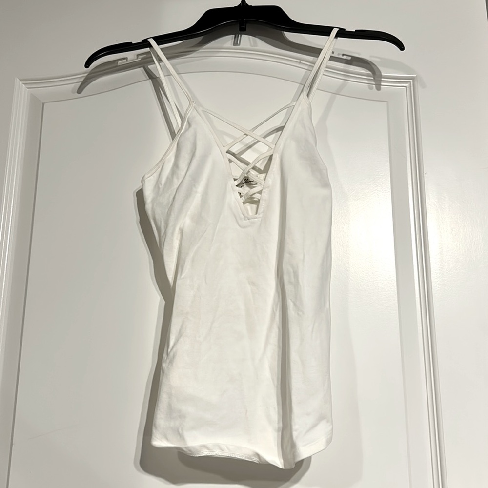Express white tank size XS